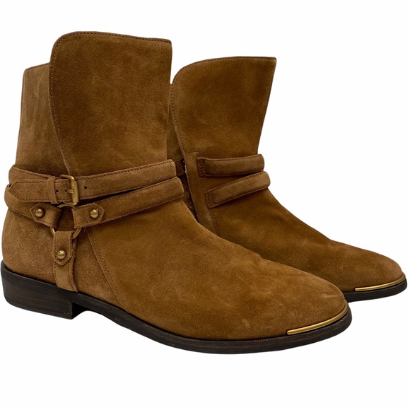 NWOT UGG Kelby Chestnut Suede Ankle Booties Size 9 - Picture 2 of 6